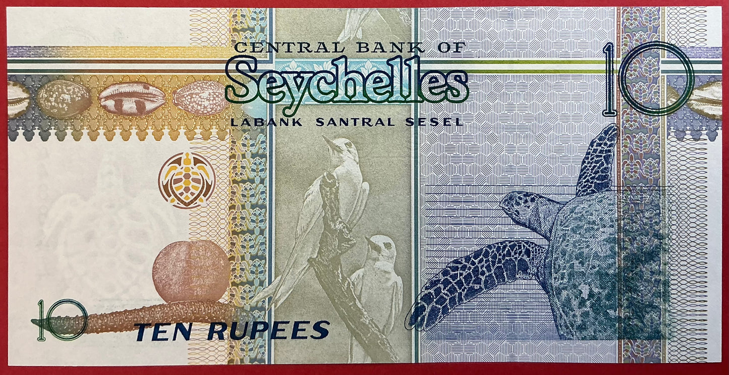Seychelles - 10 Rupees (1998-2008) P#36a Kvalitet 0