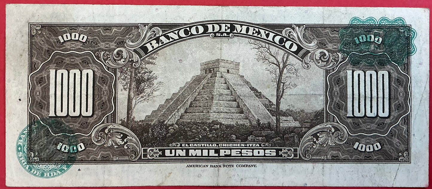 Mexico - 1000 Pesos 18.6.1973 P#52r Kvalitet 1+
