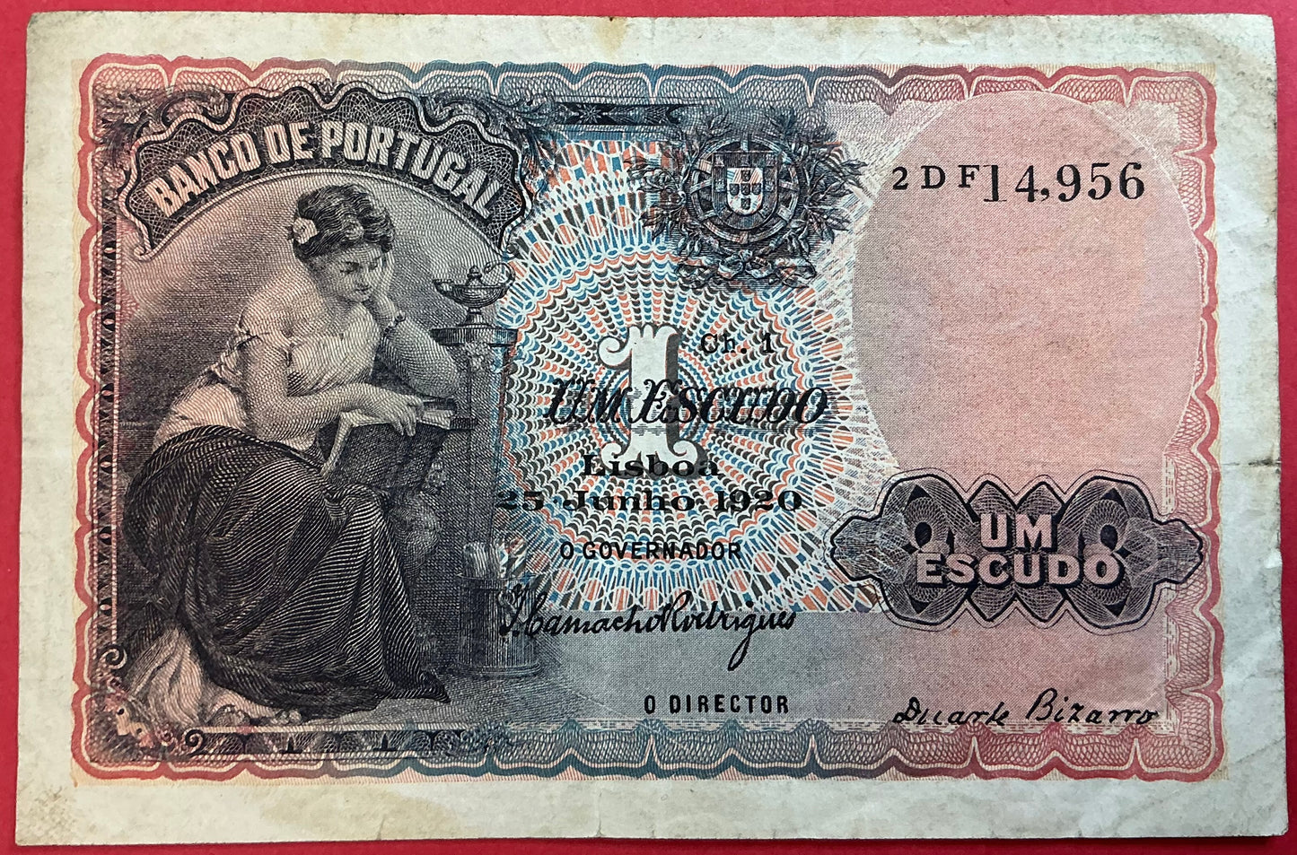 Portugal - 1 Escudos 25.6.1920 P#113a Kvalitet 1