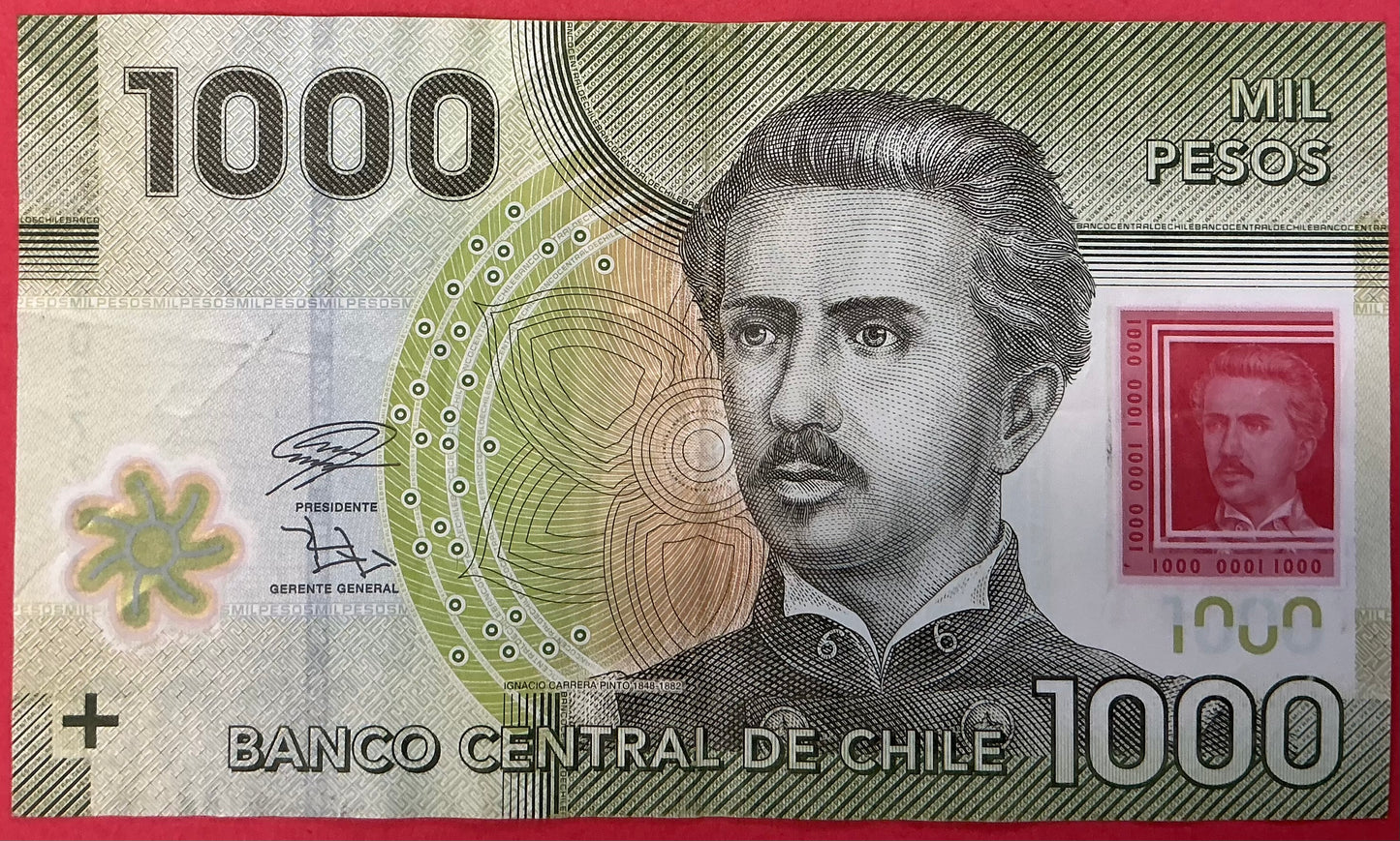 Chile - 1000 Pesos 2018 P#161h Kvalitet 1+
