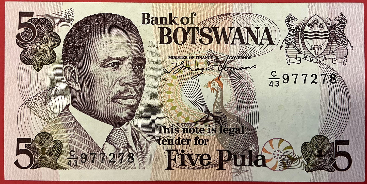 Botswana - 5 Pula (1992) P#11a Kvalitet 1+
