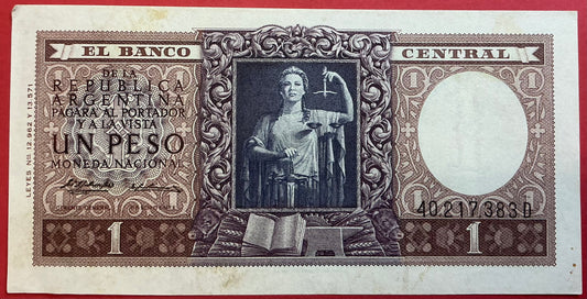 Argentina - 1 Peso (1956) P#263b Kvalitet 1+