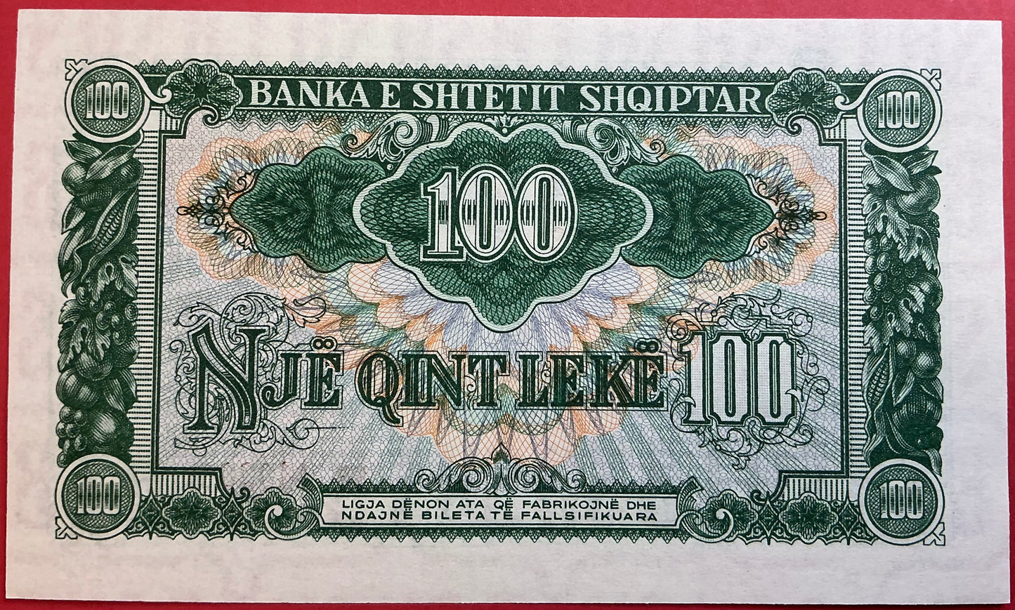 Albania - 100 Lekë 1957 P#30a Kvalitet 0