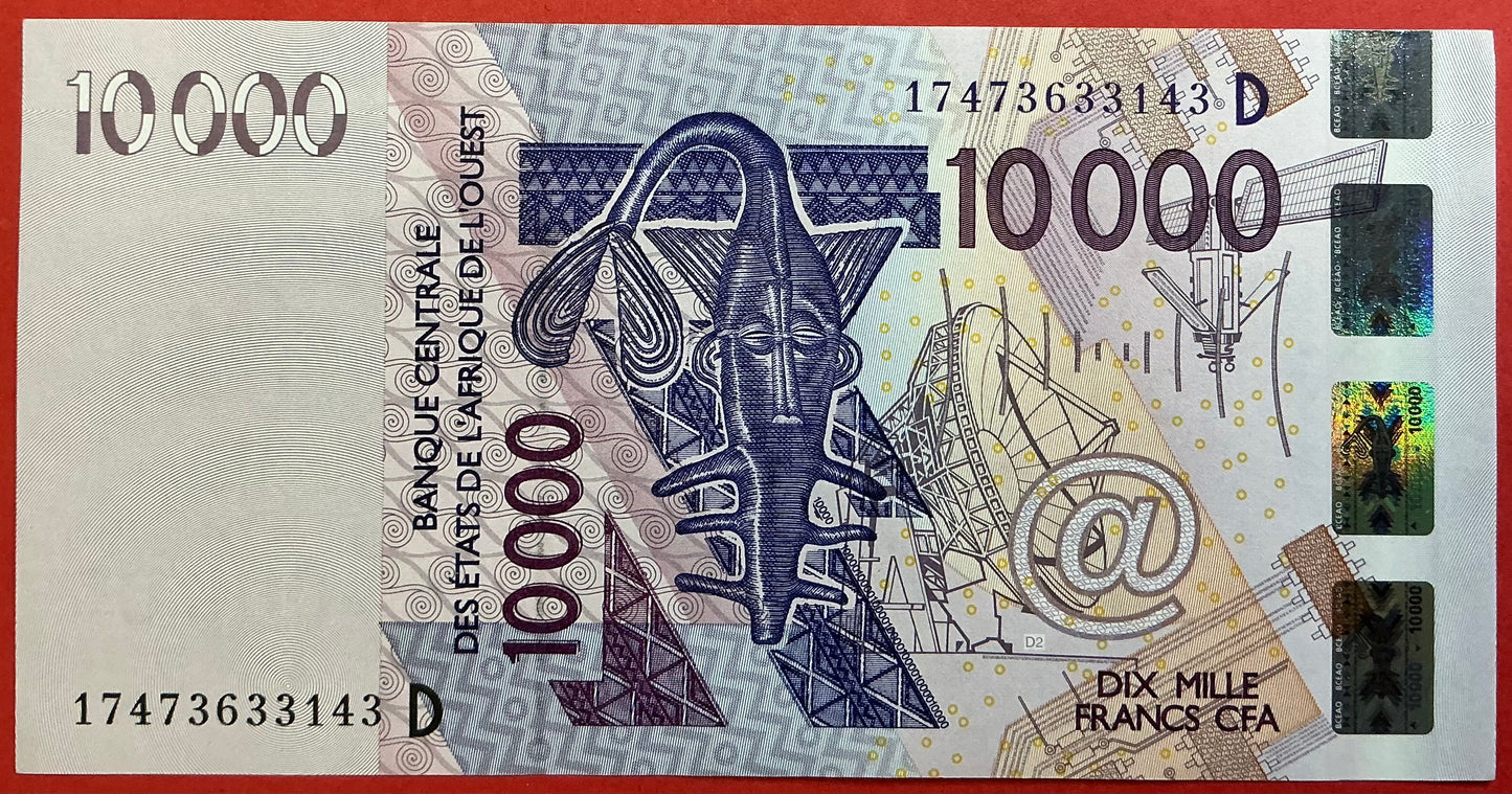 West African States/Mali - 10.000 Francs 2017 P#418Dq Kvalitet 01/0