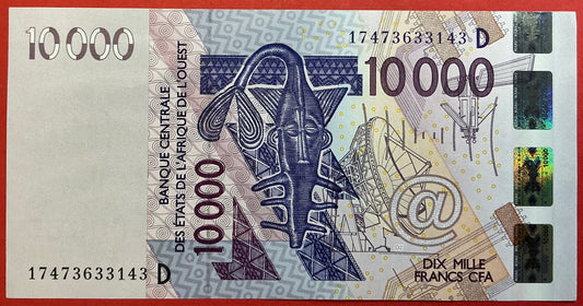 West African States/Mali - 10.000 Francs 2017 P#418Dq Kvalitet 01/0