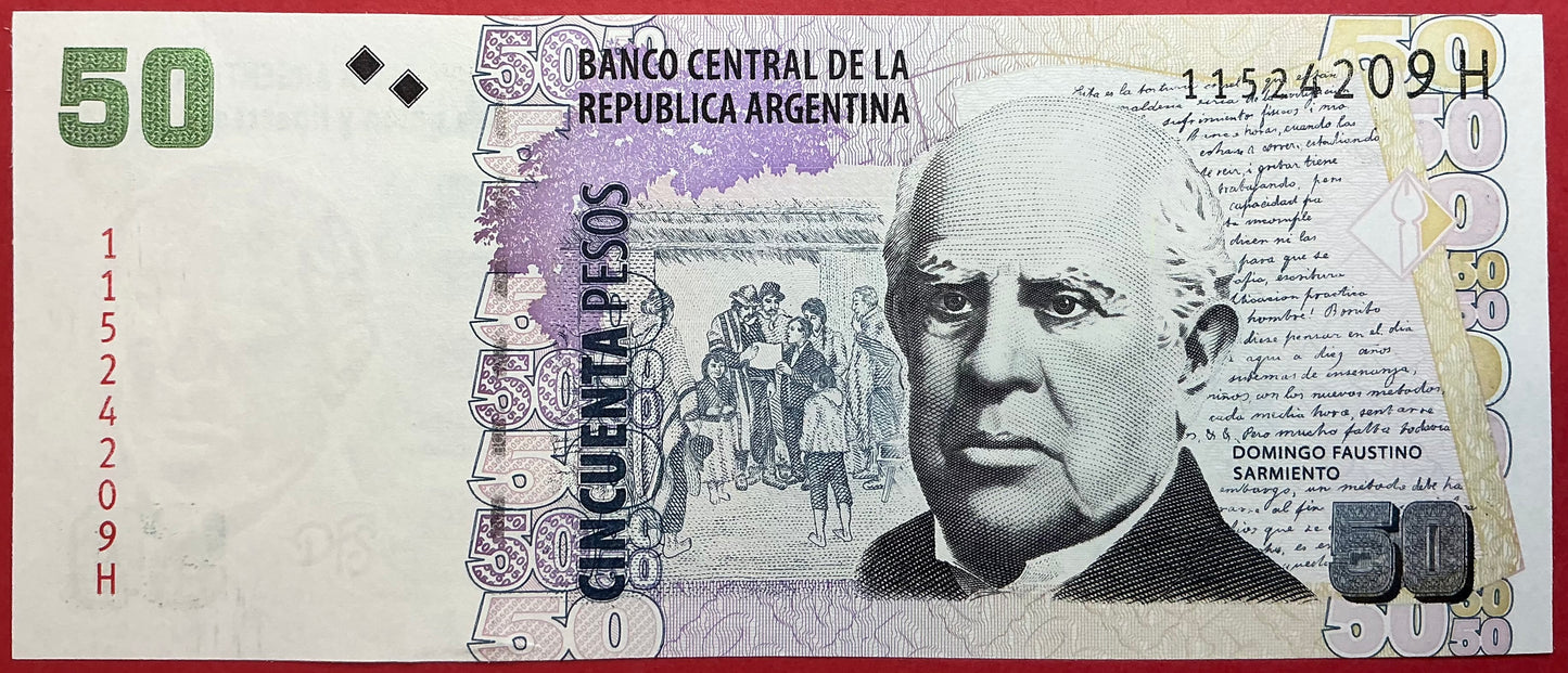 Argentina - 50 Pesos (2003-2013) P#356 Kvalitet 01/0