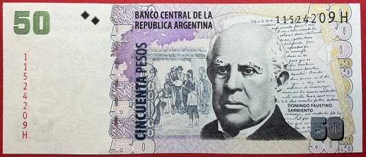 Argentina - 50 Pesos (2003-2013) P#356 Kvalitet 01/0