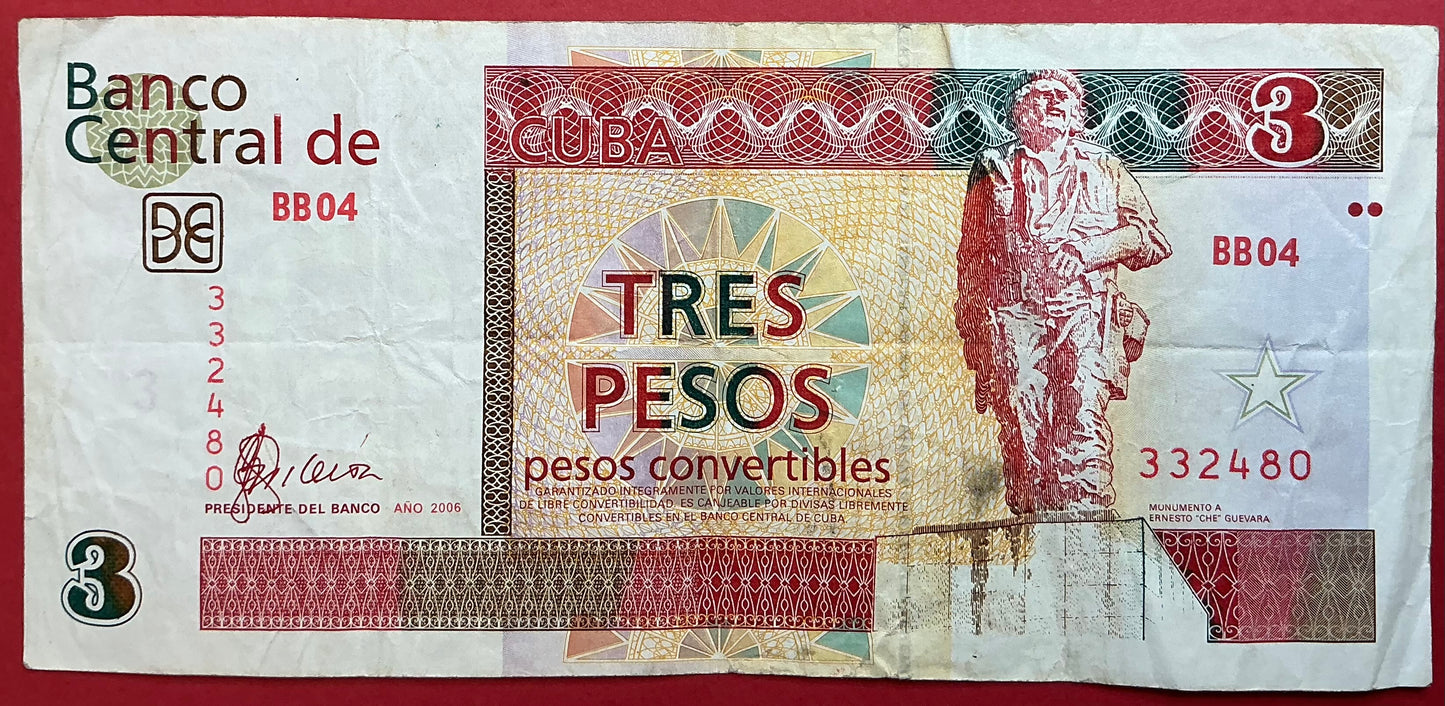 Cuba - 3 Pesos 2006 *Foreign Exchange Certificates* P#FX47 Kvalitet 1