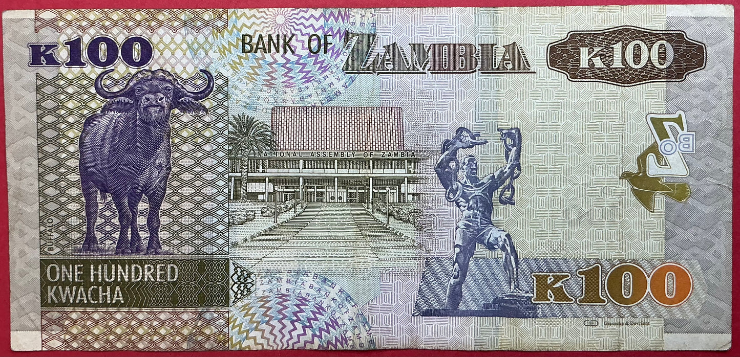 Zambia - 100 Kwacha 2022 P#61 Kvalitet 1/1+