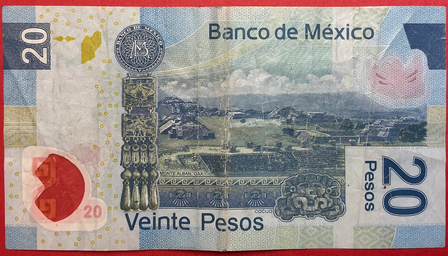 Mexico - 20 Pesos 10.1.2012 P#122r Kvalitet 1+