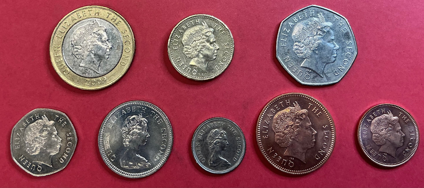 Falkland Islands - 8 Different 1998-2004 Type Set Unc.