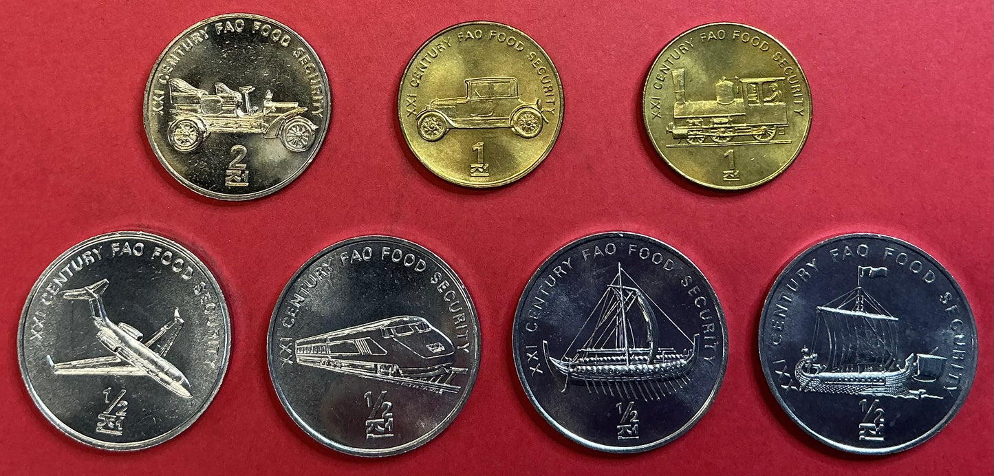 North-Korea - 7 Different 2002 Type Set Unc.