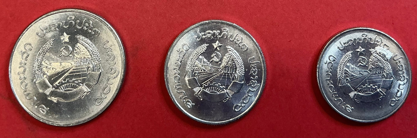 Lao - 3 Different 1980 Type Set Unc.