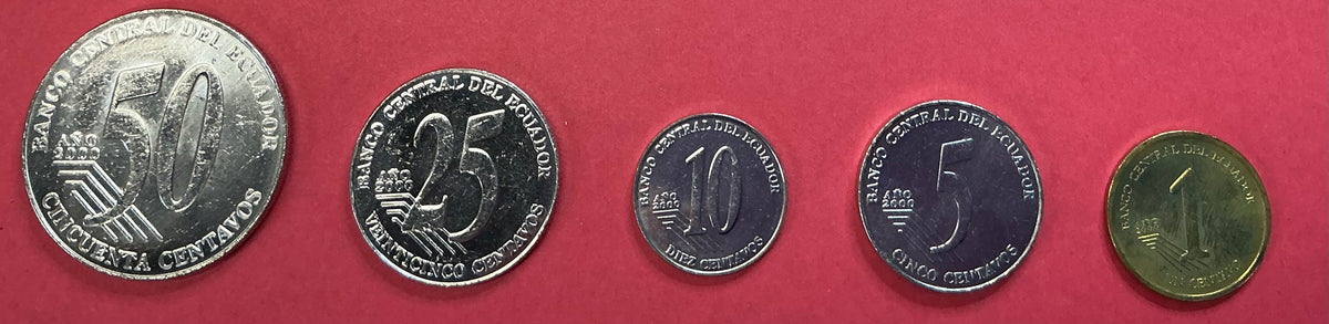 Ecuador - 5 Different 2000 Type Set Unc.