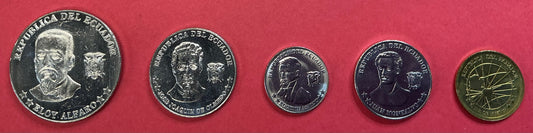 Ecuador - 5 Different 2000 Type Set Unc.