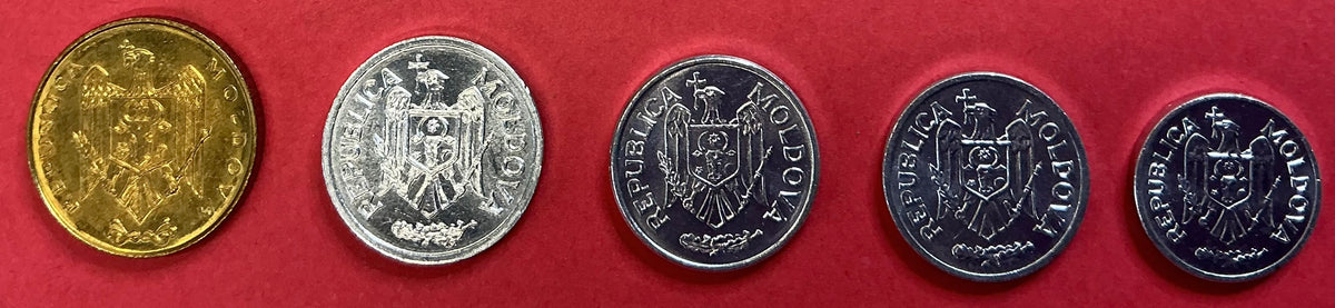 Moldova - 5 Different 1996-1999 Type Set Unc.