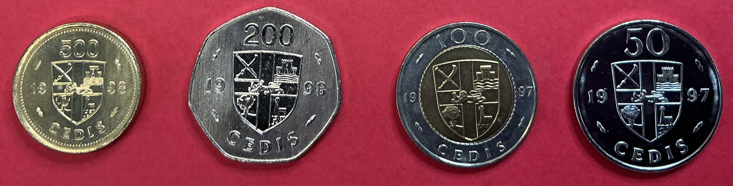 Ghana - 4 Different 1997-1998 Type Set Unc.