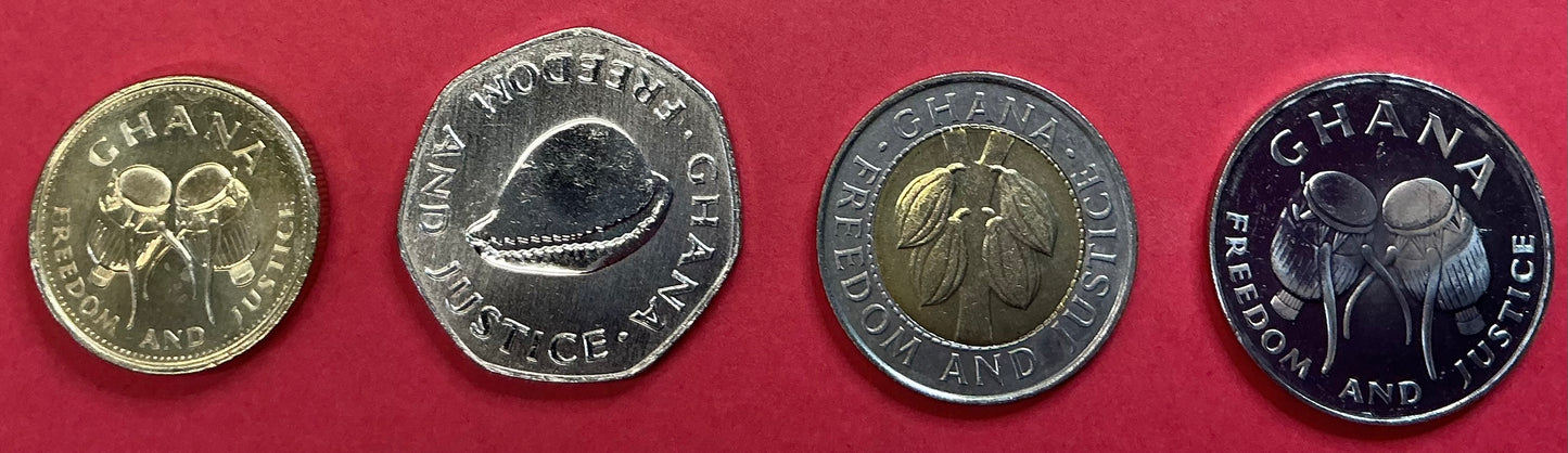 Ghana - 4 Different 1997-1998 Type Set Unc.