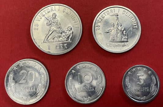 Albania - 5 Different 1969 Type Set Unc.