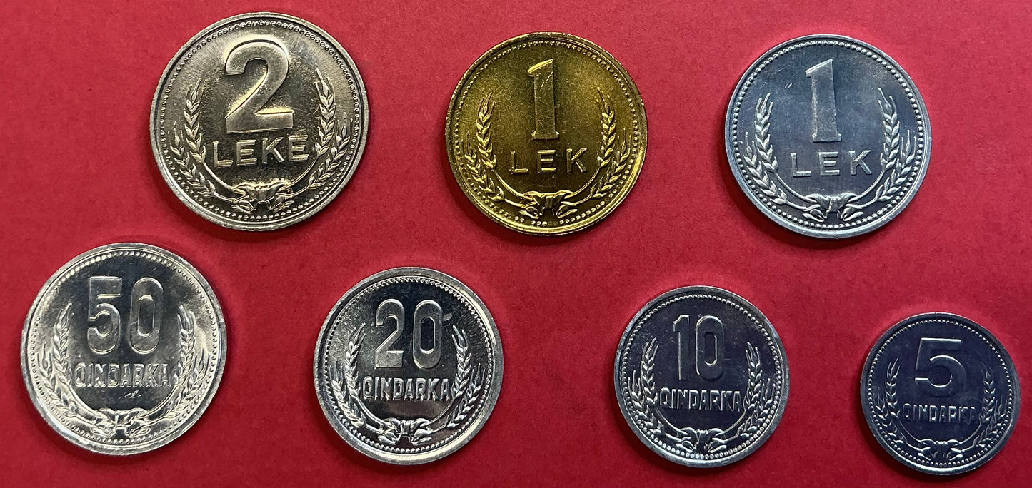 Albania - 7 Different 1988-1989 Type Set Unc.