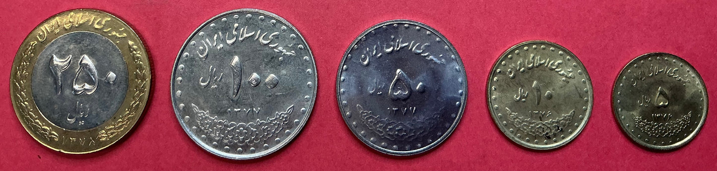 Iran - 5 Different 1992-2006 Type Set Unc.