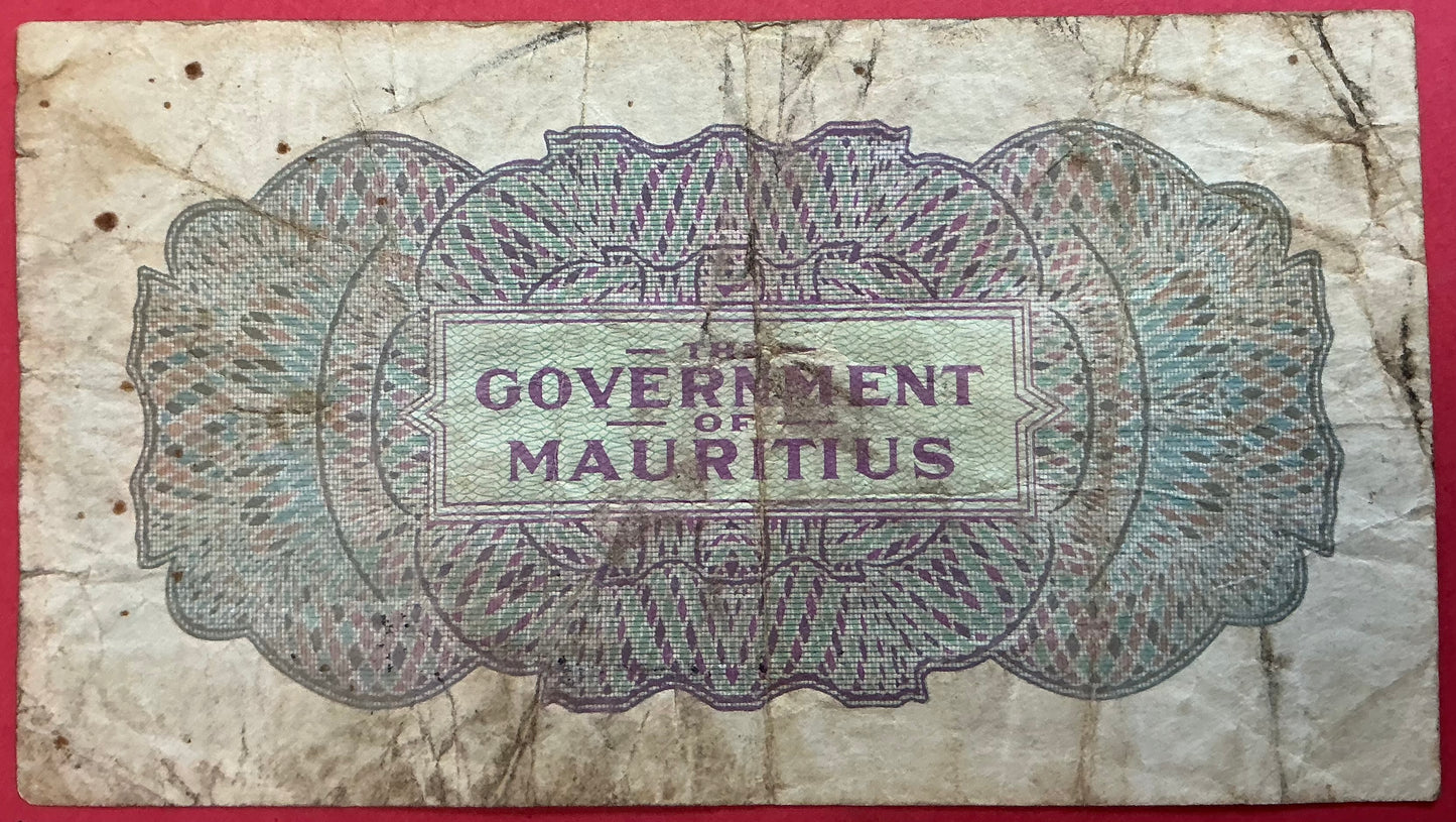 Mauritius - 1 Rupee (1940) P#26 Kvalitet 1-