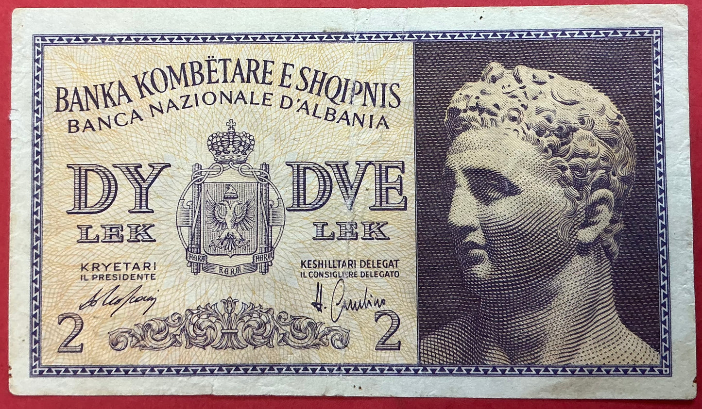 Albania - 2 Lek (1940) P#9 Kvalitet 1+