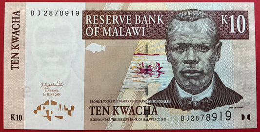 Malawi - 10 Kwacha 1.6.2004 P#51 Kvalitet 0