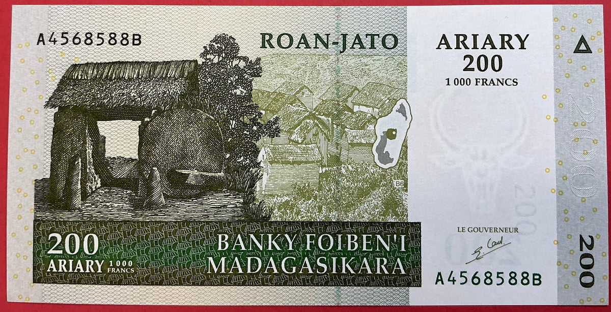 Madagascar - 200 Ariary 2004 P#87a Kvalitet 0