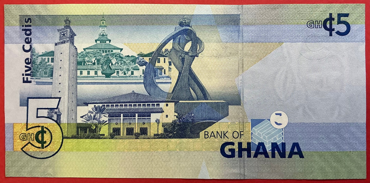 Ghana - 5 Cedis 1.7.2007 P#38a Kvalitet 01