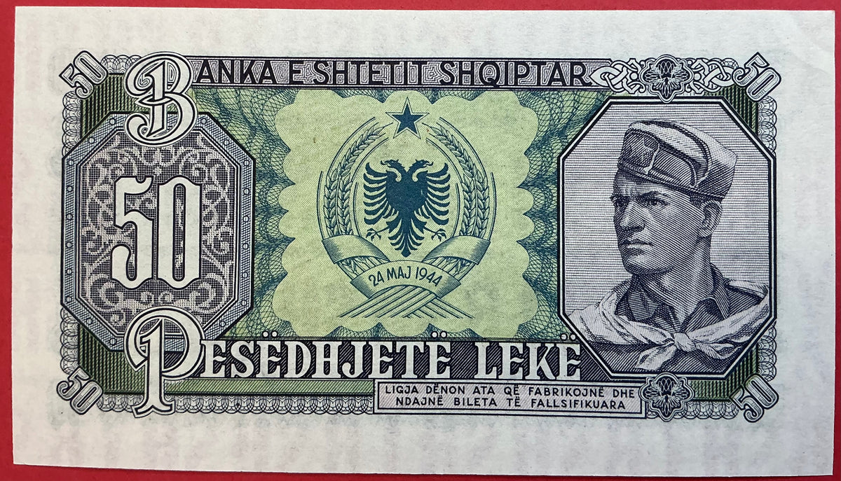 Albania - 50 Lekë 1957 P#29a Kvalitet 01