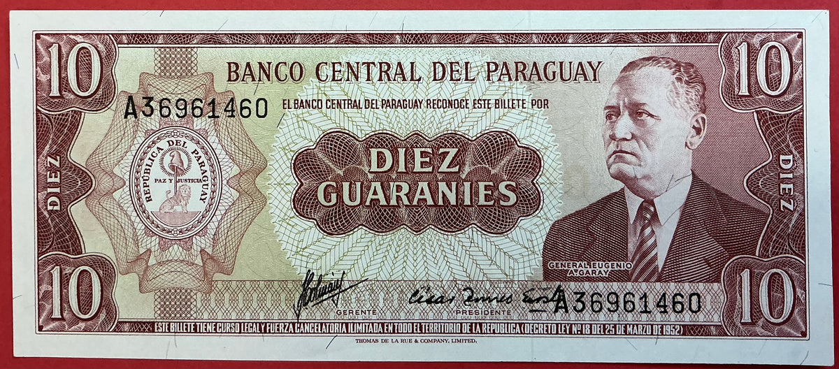 Paraguay - 10 Guaranies P#196b Kvalitet 0
