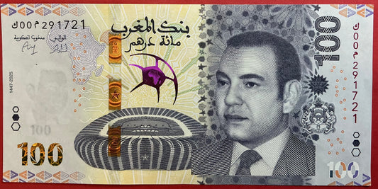 Morocco - 100 Dirhams 2025 P#W83 Kvalitet 0