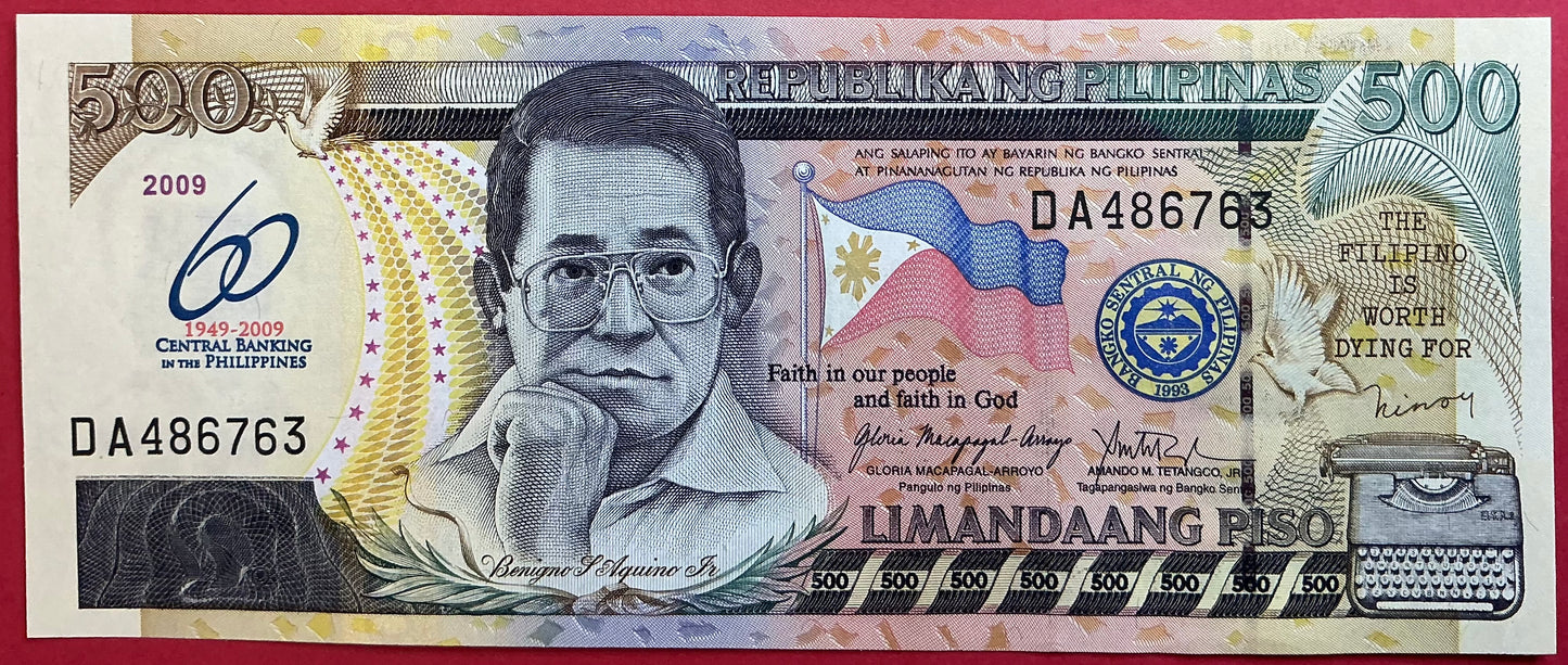 Philippines - 500 Piso 2009 P#204 Kvalitet 0