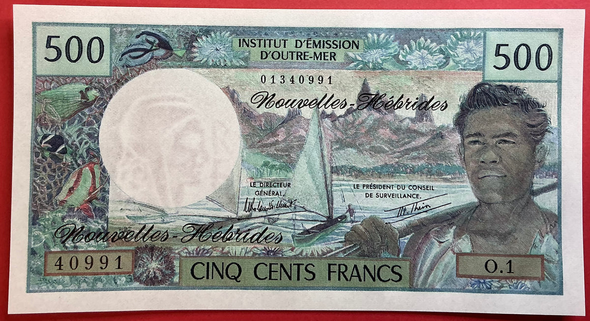 New Hebrides - 500 Francs 1979 P#19c Kvalitet 0