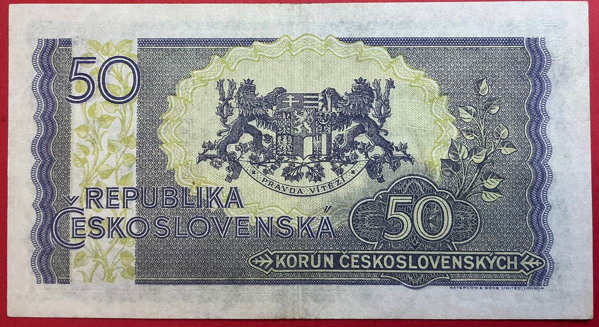 Czechoslovakia - 50 Korum (1945) P#62a Kvalitet 1+/01