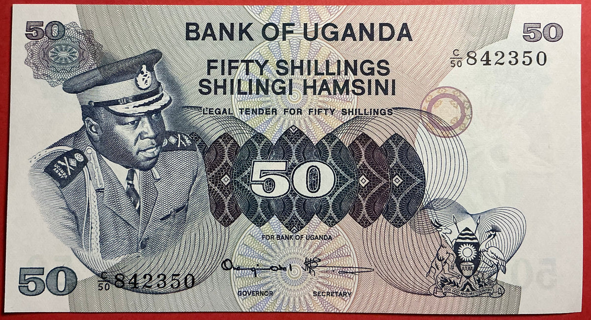 Uganda - 50 Shillings (1973) P#8c Kvalitet 0