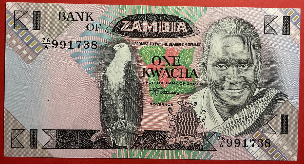 Zambia - 1 Kwacha (1980-88) P#23b Kvalitet 0