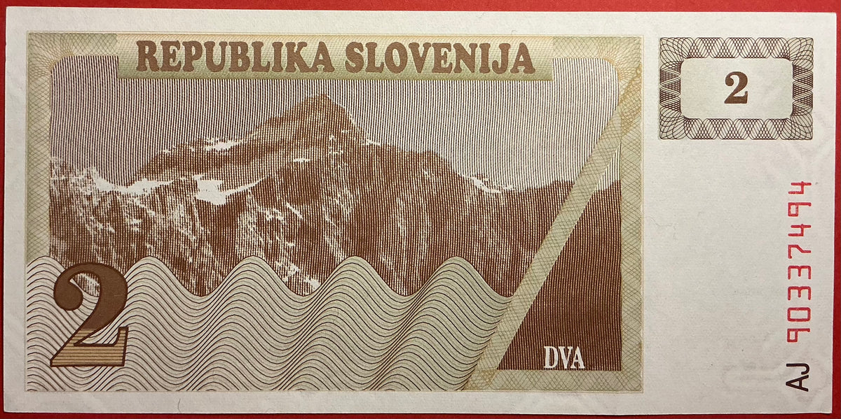 Slovenia - 2 Tolarjev 1990 P#2a Kvalitet 01