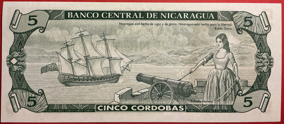 Nicaragua - 5 Córdobas (1991) P#174 Kvalitet 0