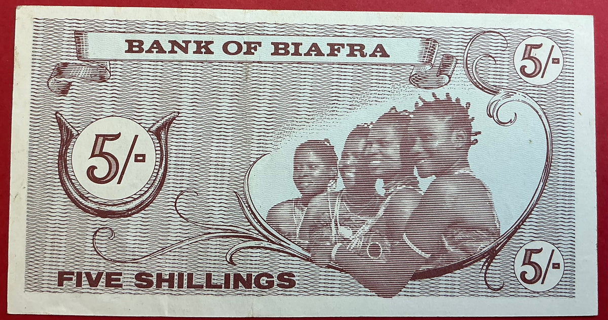 Biafra - 5 Shillings (1967) P#1 Kvalitet 1+