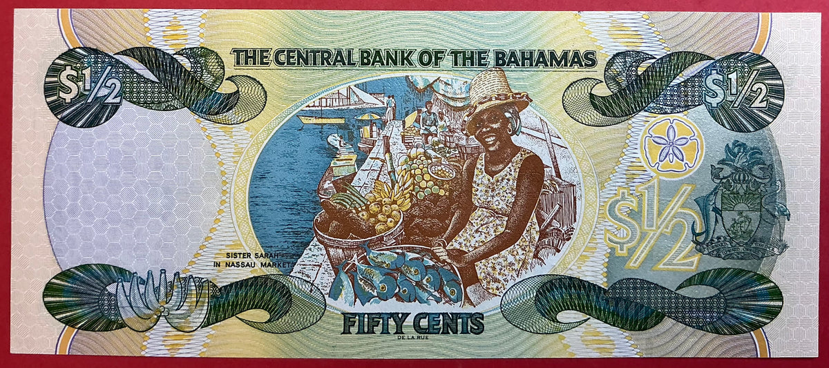 Bahamas - 1/2 Dollar 2001 P#68a Kvalitet 0