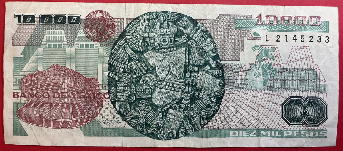 Mexico - 10.000 Pesos 28.3.1989 P#90c Kvalitet 1