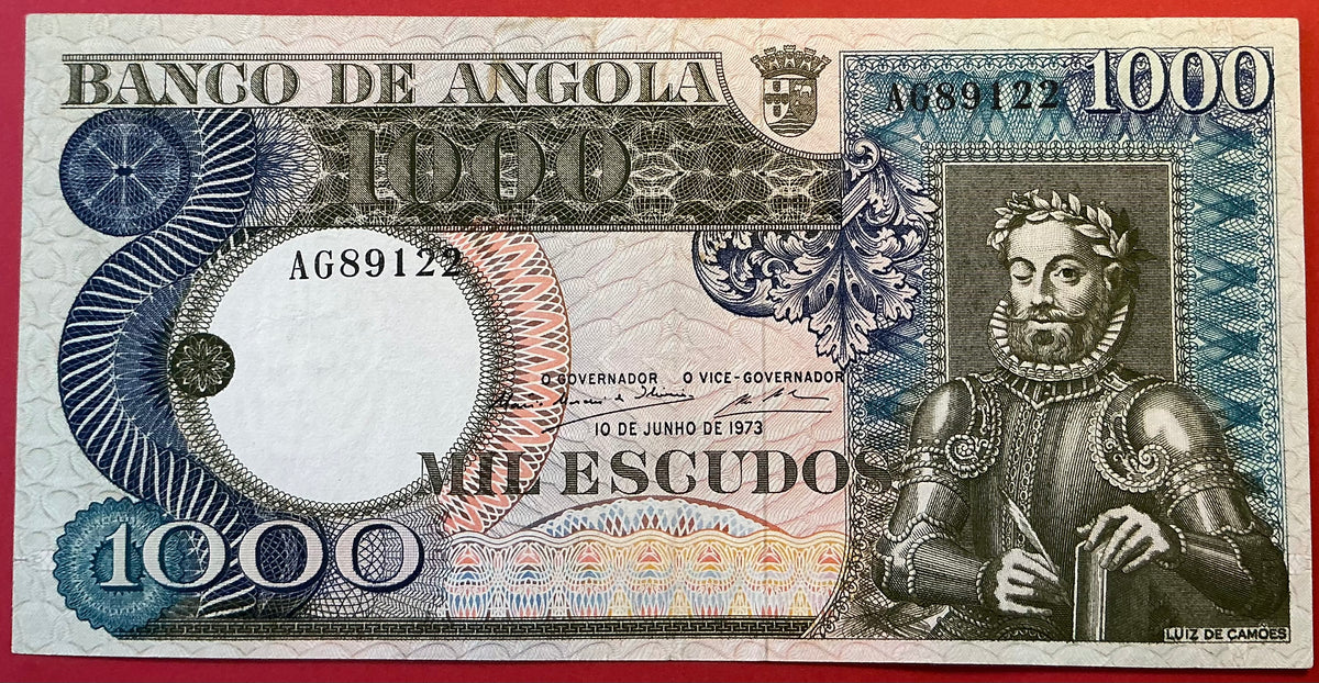 Angola - 1000 Escudos 10.6.1973 P#108 Kvalitet 01/0