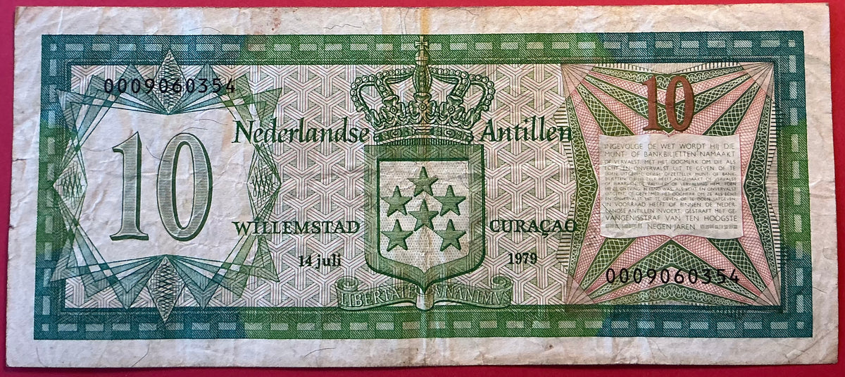 Netherlands Antilles - 10 Gulden 14.7.1979 P#16a Kvaliter 1