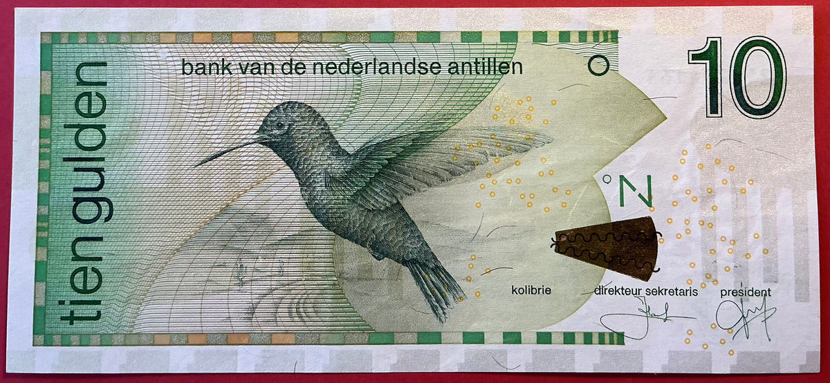 Netherlands Antilles - 10 Gulden 1.2.2014 P#28g Kvaliter 1+/01