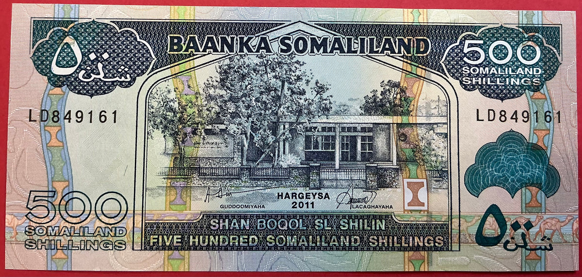 Somaliland - 500 Shillings 2011 P#6h Kvalitet 0