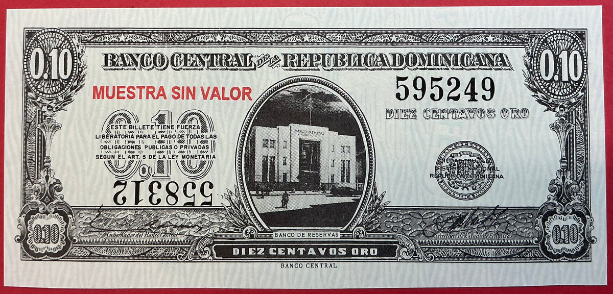 Dominican Republic - 10 Centavos Oro (1961) P#86s Kvalitet 0