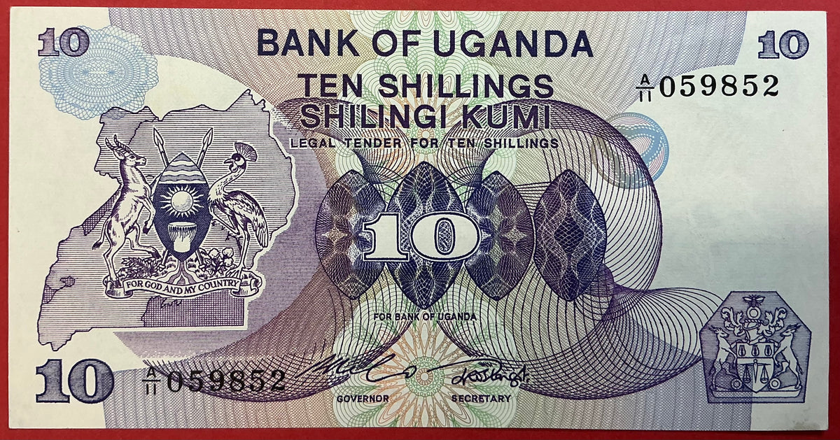 Uganda - 10 Shillings (1982) P#16 Kvalitet 0