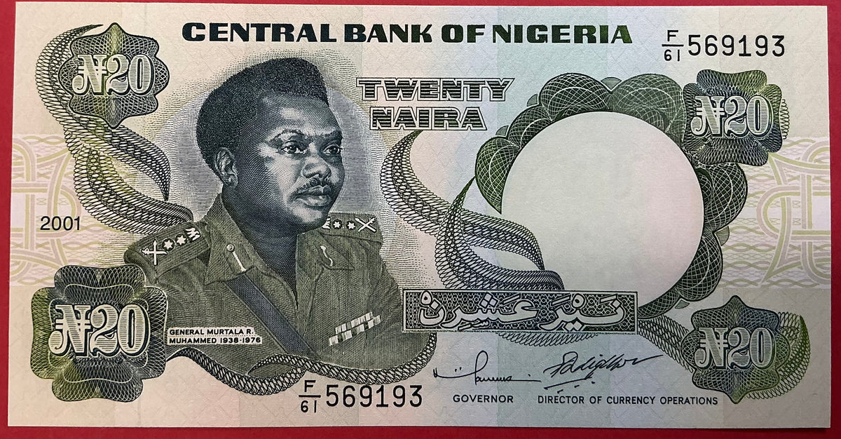 Nigeria - 20 Naira 2001 P#26g Kvalitet 0